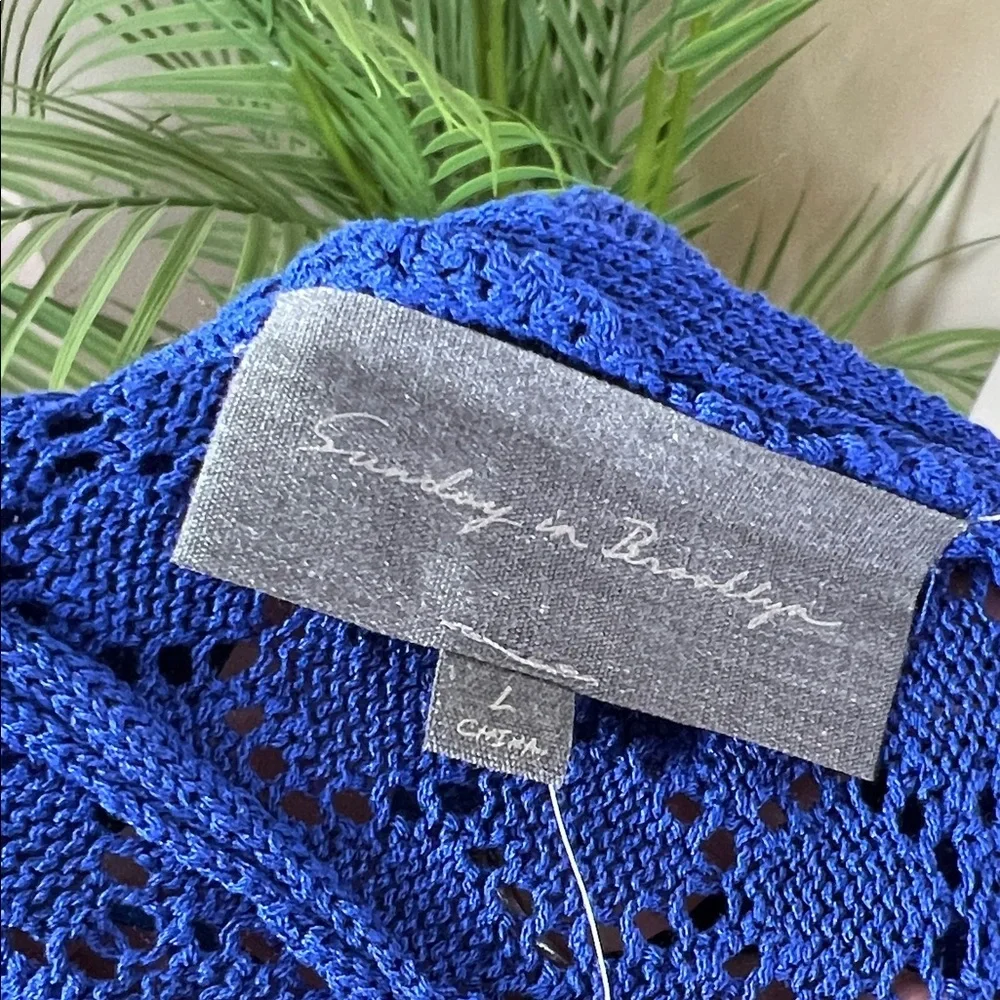 NWT Anthropologie Sunday in Brooklyn Halter Crochet Swim Cover Up Midi Dress L - Picture 10 of 13